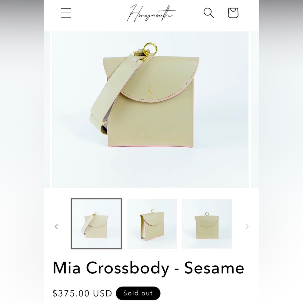 HONEYMOUTH Mia Crossbody - Sesame NEW w/o tags. 
Sold out online in all colors.